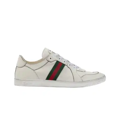 Gucci Stretch Web Stripe leather sneakers | Thumbnail 1 Gucci Stretch Web Stripe leather sneakers | Thumbnail 1