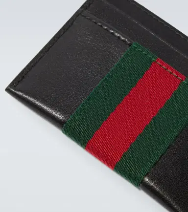 Gucci Web Trademark leather card holder | Thumbnail 2