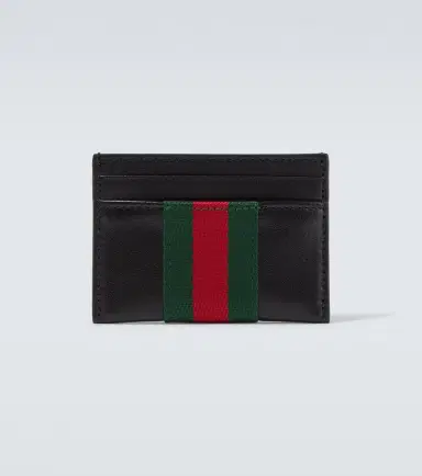 Gucci Web Trademark leather card holder | Thumbnail 3