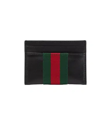 Gucci Web Trademark leather card holder | Thumbnail 1