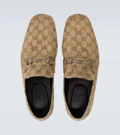 Gucci Horsebit GG Canvas distressed loafers | Thumbnail 4