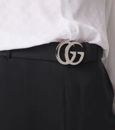 Gucci Flat Marmont GG Canvas belt | Thumbnail 3