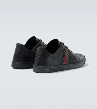 Gucci Stretch Web Stripe leather sneakers | Thumbnail 6 Gucci Stretch Web Stripe leather sneakers | Thumbnail 6