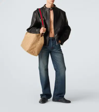 Gucci Stretch Web Stripe leather sneakers | Thumbnail 7 Gucci Stretch Web Stripe leather sneakers | Thumbnail 7