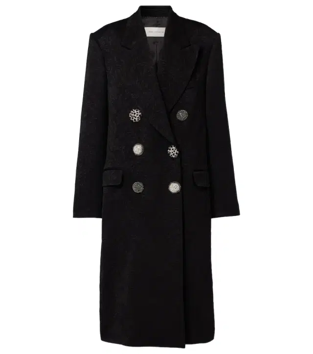 Dries Van Noten Embellished jacquard coat