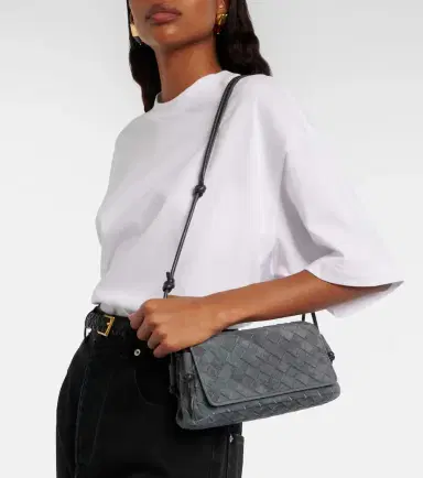 Bottega Veneta Notturno Intrecciato suede crossbody bag | Thumbnail 2 Bottega Veneta Notturno Intrecciato suede crossbody bag | Thumbnail 2