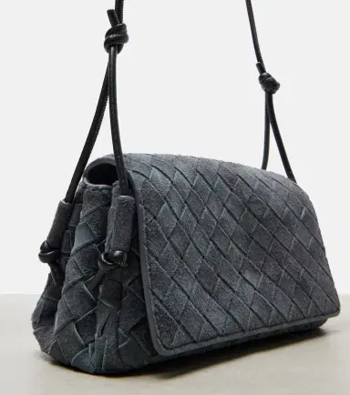 Bottega Veneta Notturno Intrecciato suede crossbody bag | Thumbnail 5 Bottega Veneta Notturno Intrecciato suede crossbody bag | Thumbnail 5