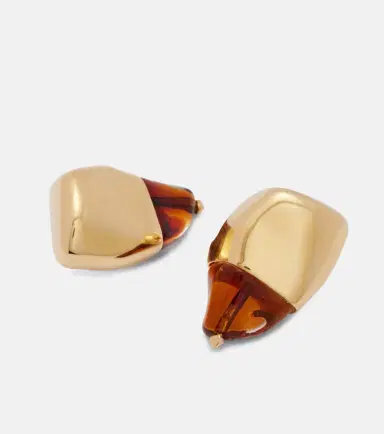Bottega Veneta Prisma Small 18kt gold-plated earrings | Thumbnail 5 Bottega Veneta Prisma Small 18kt gold-plated earrings | Thumbnail 5