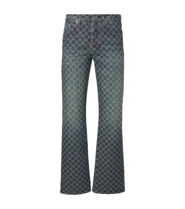 GG jacquard flared jeans