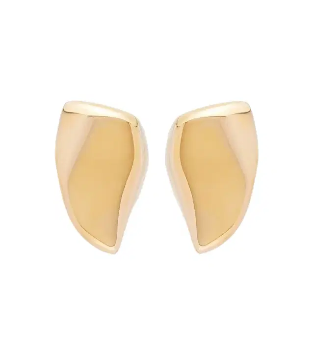 Bottega Veneta Prisma Small 18kt gold-plated earrings