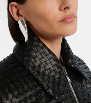 Bottega Veneta Prisma sterling silver earrings | Thumbnail 2