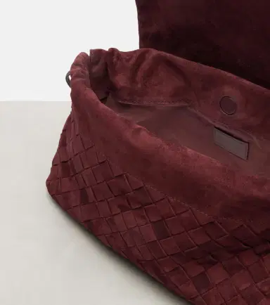Bottega Veneta Giorno Intrecciato suede shoulder bag | Thumbnail 3 Bottega Veneta Giorno Intrecciato suede shoulder bag | Thumbnail 3