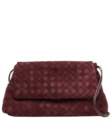 Bottega Veneta Giorno Intrecciato suede shoulder bag | Thumbnail 1 Bottega Veneta Giorno Intrecciato suede shoulder bag | Thumbnail 1