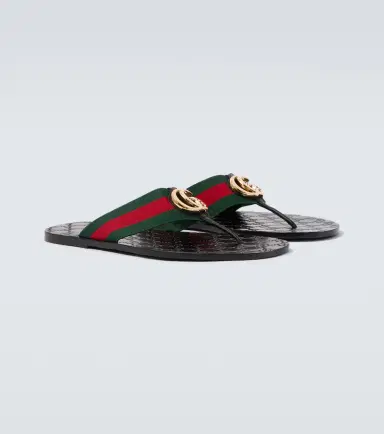 Gucci Riviera GG leather thong sandals | Thumbnail 5