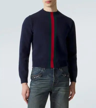Gucci Web Stripe wool sweater | Thumbnail 6