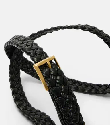 Bottega Veneta Solo Intreccio leather belt | Thumbnail 2