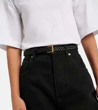 Bottega Veneta Solo Intreccio leather belt | Thumbnail 3