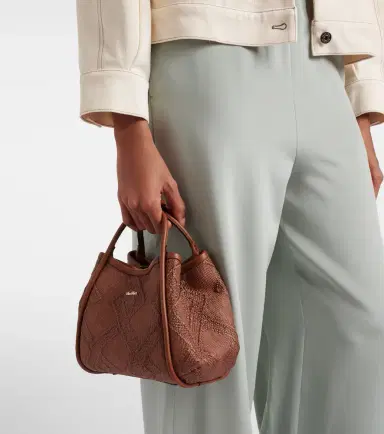 Max Mara Marin Small leather-trimmed top-handle bag | Thumbnail 6 Max Mara Marin Small leather-trimmed top-handle bag | Thumbnail 6