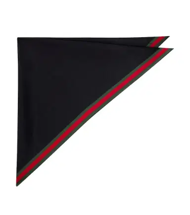 Gucci Web Stripe cotton and silk scarf | Thumbnail 1