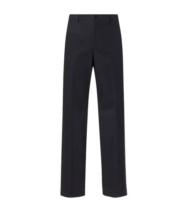 Cotton twill straight pants