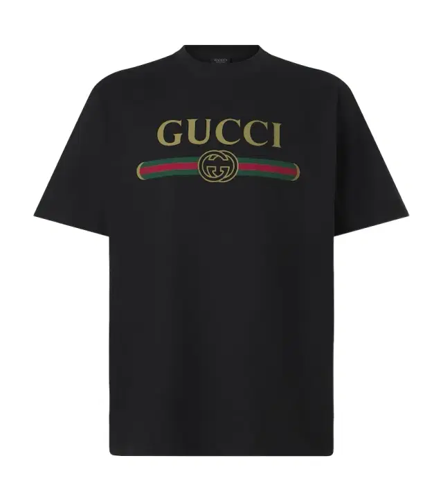 Gucci Logo cotton and silk jersey T-shirt