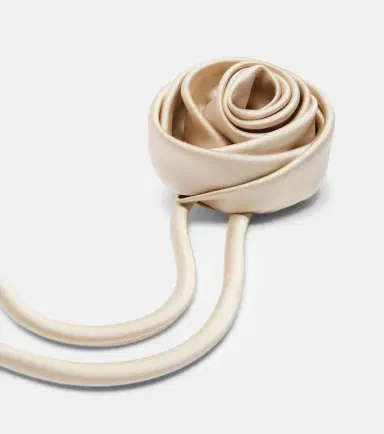 Max Mara Moschea floral-appliqué satin brooch | Thumbnail 3
