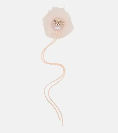 Max Mara Ario floral-appliqué silk chiffon brooch | Thumbnail 2 Max Mara Ario floral-appliqué silk chiffon brooch | Thumbnail 2