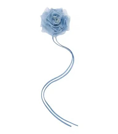Max Mara Ario floral-appliqué silk chiffon brooch | Thumbnail 1