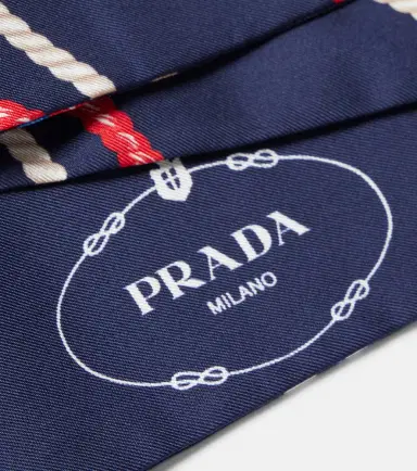 Prada Printed silk twill scarf | Thumbnail 2