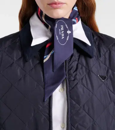 Prada Printed silk twill scarf | Thumbnail 6