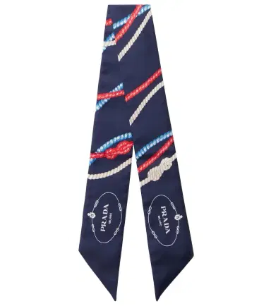 Prada Printed silk twill scarf | Thumbnail 1