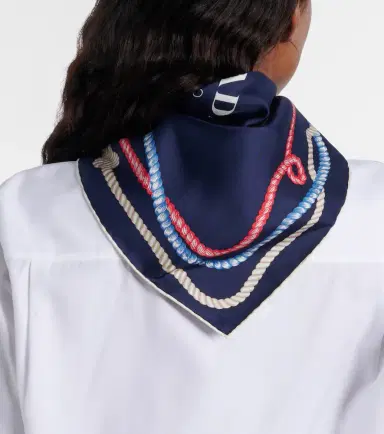 Prada Printed silk twill scarf | Thumbnail 4