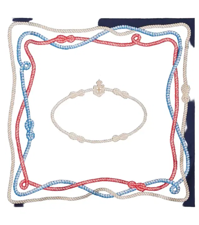 Printed silk twill scarf