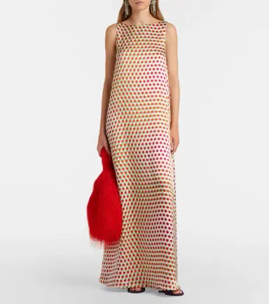 Dries Van Noten Polka-dot silk gown | Thumbnail 5