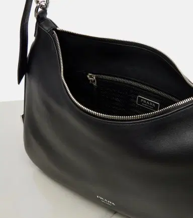 Prada Fold Large leather shoulder bag | Thumbnail 3