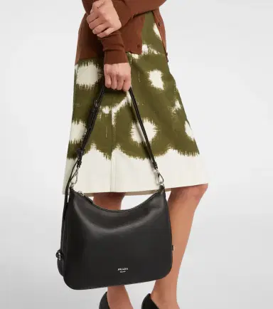 Prada Fold Large leather shoulder bag | Thumbnail 6