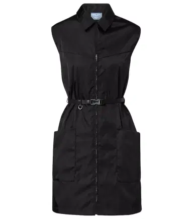 Prada Re-Nylon belted zip-up minidress | Thumbnail 1