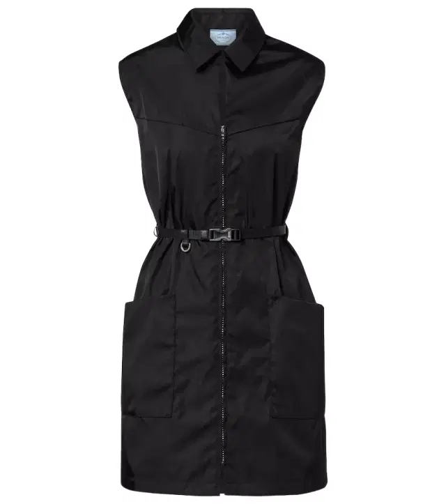 Prada Re-Nylon belted zip-up minidress