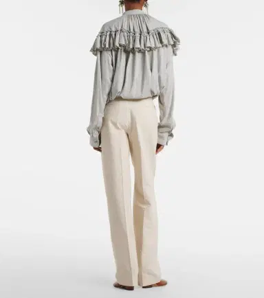 Dries Van Noten Pilar striped cotton-blend straight pants | Thumbnail 4 Dries Van Noten Pilar striped cotton-blend straight pants | Thumbnail 4