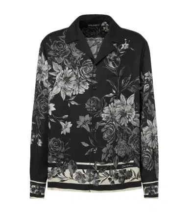 Dolce & Gabbana Floral polka-dot silk shirt | Thumbnail 1 Dolce & Gabbana Floral polka-dot silk shirt | Thumbnail 1