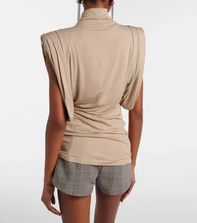 Mugler Draped jersey top | Thumbnail 4