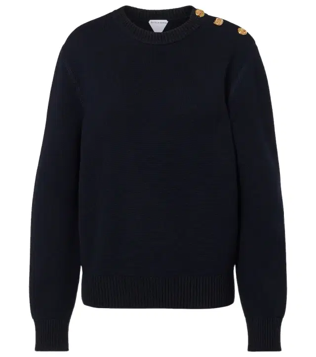 Knot wool and cotton-blend sweater