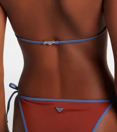 Prada Logo triangle bikini top | Thumbnail 2