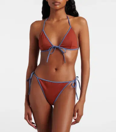 Prada Logo triangle bikini top | Thumbnail 3