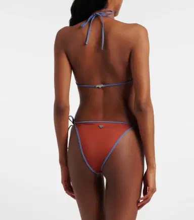 Prada Logo triangle bikini top | Thumbnail 4