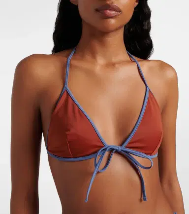 Prada Logo triangle bikini top | Thumbnail 5