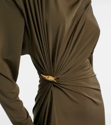 Bottega Veneta Gathered crêpe jersey maxi dress | Thumbnail 2