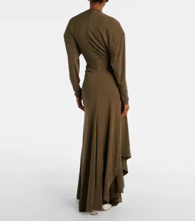 Bottega Veneta Gathered crêpe jersey maxi dress | Thumbnail 6