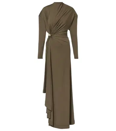 Bottega Veneta Gathered crêpe jersey maxi dress | Thumbnail 1