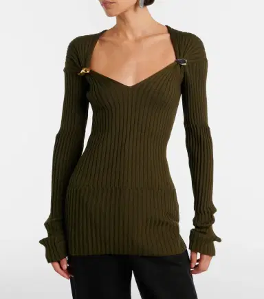 Bottega Veneta Ribbed-knit cashmere and silk top | Thumbnail 2 Bottega Veneta Ribbed-knit cashmere and silk top | Thumbnail 2